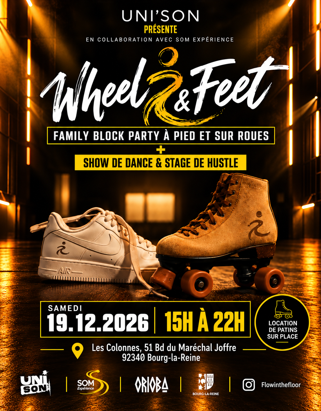 Wheelz & Feet event poster
